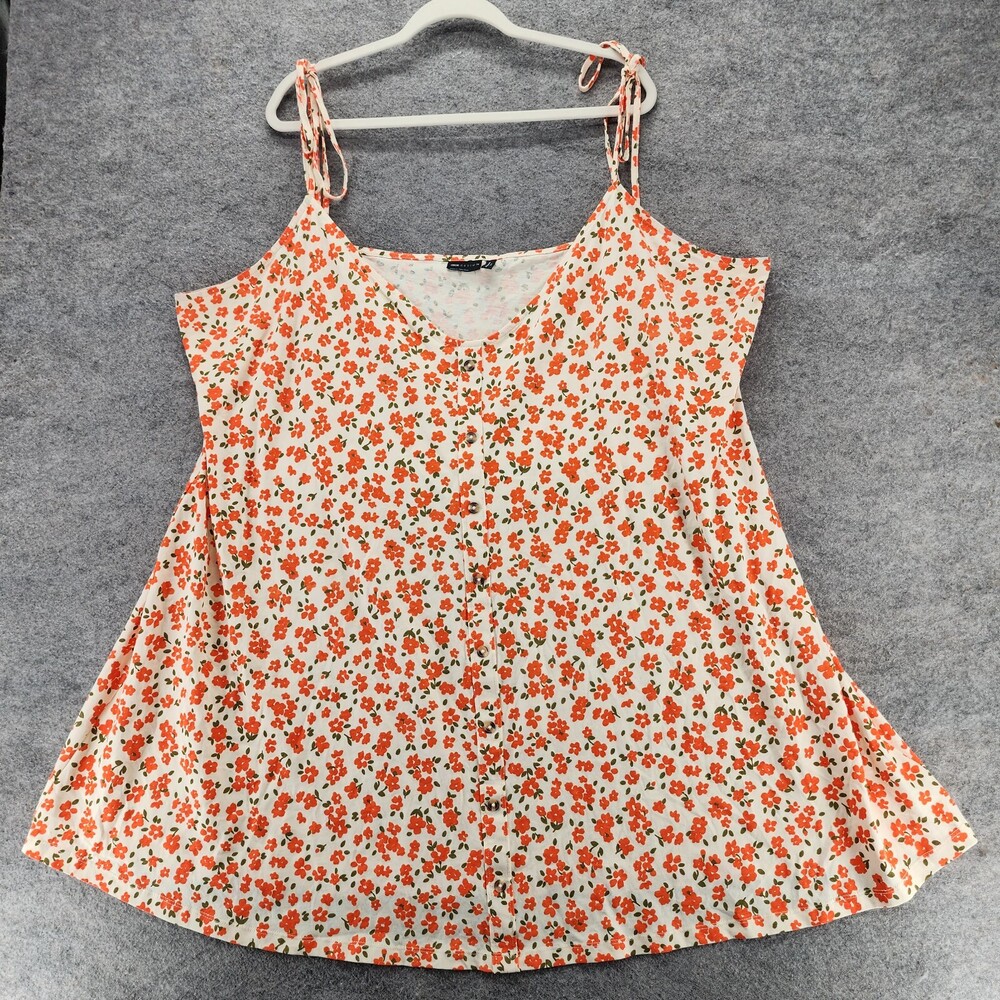 ASOS Design Dress Womens US 26 Sleeveless Orange Floral